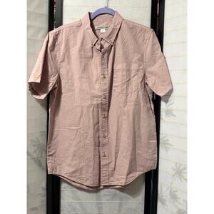 Outerknown Mens Small Shirt NWT Bronze Cotton Short Sleeve Button-Up Sustainable